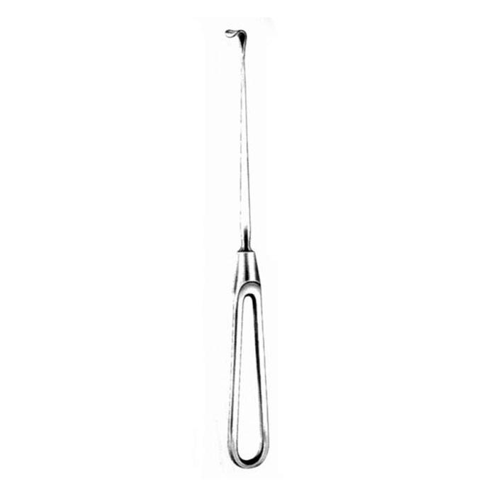 Cushing Bayonet Thumb Forceps, Flat Serrated Handles, Scraper End, Dressing Forceps, Serrated, 7 3/4" (19.5 Cm)